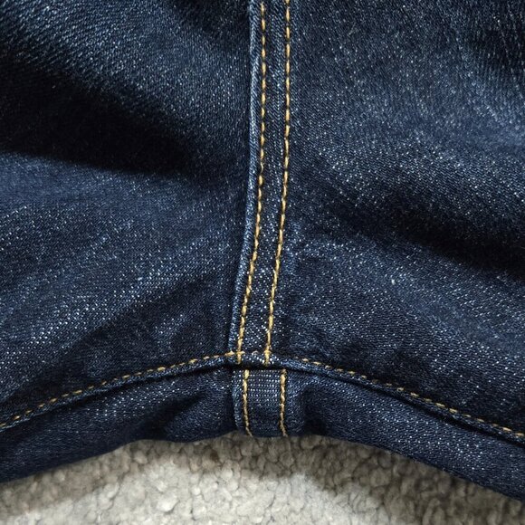 Good American Good Legs Dark Wash Skinny Jeans Distressed Knee GAGL899 - Picture 9 of 9